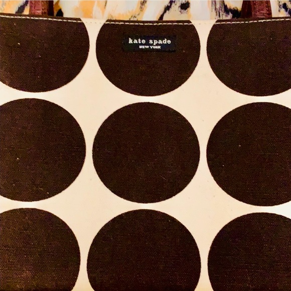 Kate Spade cream/brown polka dot shoulder bag - Picture 2 of 5
